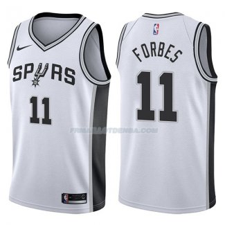 Maillot San Antonio Spurs Bryn Forbes Swingman Association 2017-18 11 Blancoo