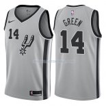 Maillot San Antonio Spurs Danny 2017-18 Verde Statehombret 2017-18 14 Plata