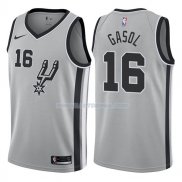 Maillot San Antonio Spurs Pau Gasol Statehombret 2017-18 16 Plata