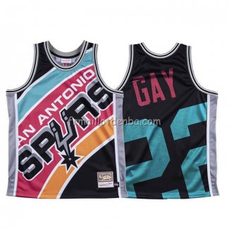 Maillot San Antonio Spurs Rudy Gay Mitchell & Ness Big Face Noir