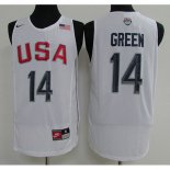 Maillot Basket USA Dream Teams Green 14 Blanc