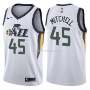 Maillot Utah Jazz Donovan Mitchell Association 2017-18 45 Noir