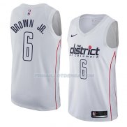 Maillot Washington Wizards Troy Brown Ciudad 2018 Blanc