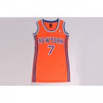 Femmes Maillot Basket New York Knicks Anthony 7 Orange