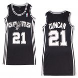 Femmes Maillot Basket San Antonio Spurs Duncan 21 Noir