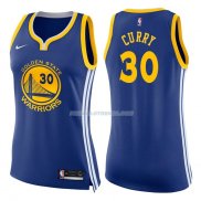 Femmes Maillot Golden State Warriors Stephen Curry Icon 2017-18 30 Bleu