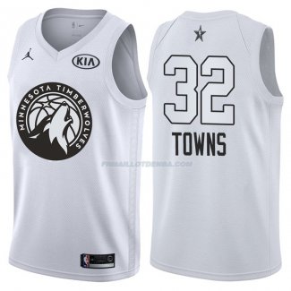 Maillot All Star 2018 Minnesota Timberwolves Karl-anthony Towns 32 Blanc