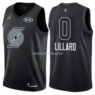 Maillot All Star 2018 Portland Trail Blazers Damian Lillard 0 Noir