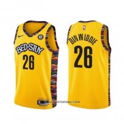 Maillot Brooklyn Nets Spencer Dinwiddie Ville 2020-21 Jaune