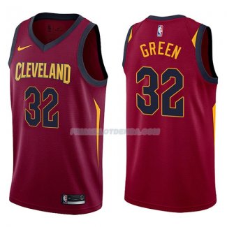 Maillot Cleveland Cavaliers Jeff 2017-18 Verde Swingman Icon 2017-18 32 Rojo