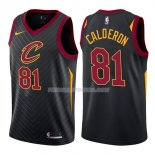 Maillot Cleveland Cavaliers Jose Calderon Statehombret 2017-18 81 Negro