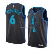 Maillot Dallas Mavericks Kristaps Porzingis Ville 2018-19 Bleu