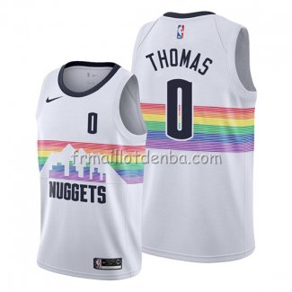 Maillot Denver Nuggets Isaiah Thomas Ville Edition Blanc