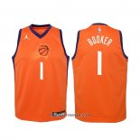 Maillot Enfant Phoenix Suns Devin Booker Statement 2020-21 Orange