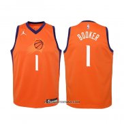 Maillot Enfant Phoenix Suns Devin Booker Statement 2020-21 Orange