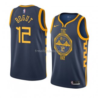 Maillot Golden State Warriors Andrew Bogut Ville 2018-19 Bleu