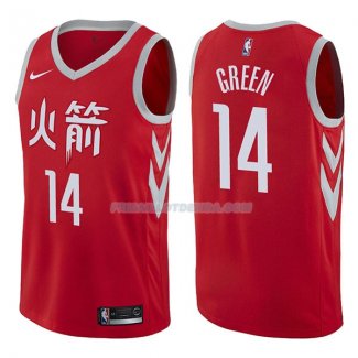 Maillot Houston Rockets Gerald Green Ciudad 2017-18 14 Rojo