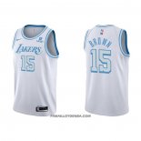 Maillot Los Angeles Lakers Jabari Brown NO 15 Ville 2021-22 Blanc