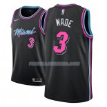 Maillot Miami Heat Dwyane Wade Ciudad 2018-19 Noir