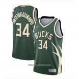 Maillot Milwaukee Bucks Giannis Antetokounmpo Earned 2020-21 Vert