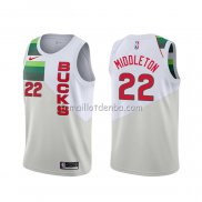 Maillot Milwaukee Bucks Khris Middleton Earned Blanc