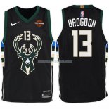 Maillot Milwaukee Bucks Malcolm Brogdon Statement Harley 2017-18 13 Noir