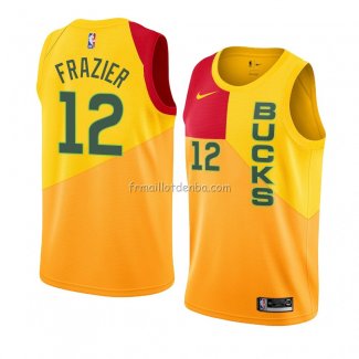 Maillot Milwaukee Bucks Tim Frazier Ville 2018-19 Jaune