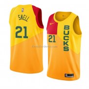 Maillot Milwaukee Bucks Tony Snell Ville 2018-19 Jaune