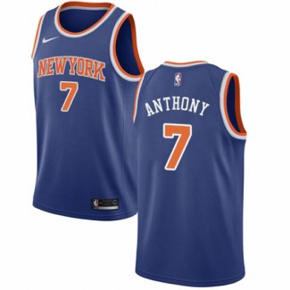 Maillot New York Knicks Carmelo Anthony NO 7 Icon Bleu