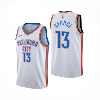 Maillot Oklahoma City Thunder Paul George NO 13 Association Blanc