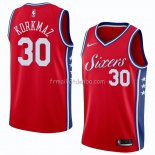 Maillot Philadelphia 76ers Furkan Korkmaz Statement 2018 Rouge