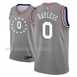 Maillot Philadelphia 76ers Jerryd Bayless Ciudad 2018-19 Gris Gris