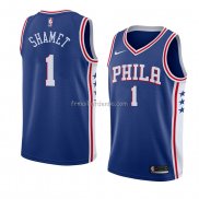 Maillot Philadelphia 76ers Landry Shamet Icon 2017-18 Bleu