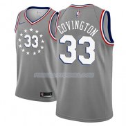 Maillot Philadelphia 76ers Robert Covington Ciudad 2018-19 Gris Gris