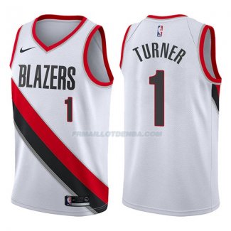 Maillot Portland Trail Blazers Evan Turner Association 2017-18 1 Blancoo