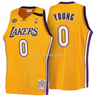 Maillot Basket Retro 1999-00 Los Angeles Lakers Young 0 Amarillo