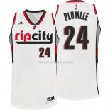 Maillot Basket Rip City Portland Trail Blazers Plumlee 24 Blanco