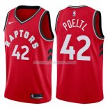 Maillot Toronto Raptors Jakob Poeltl Icon 2017-18 42 Rojo