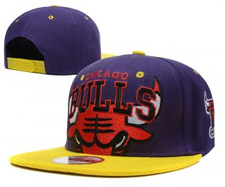 NBA Chicago Bulls Casquette Pourpre Jaune