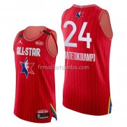 Maillot All Star 2020 Milwaukee Bucks Giannis Antetokounmpo Authentique Rouge