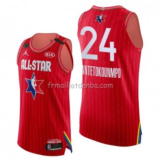 Maillot All Star 2020 Milwaukee Bucks Giannis Antetokounmpo Authentique Rouge