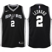 Maillot Basket Authentique Enfant San Antonio Spurs Leonard 2017-18 2 Noir