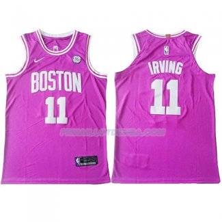 Maillot Boston Celtics Kyrie Irving Authentique Rosa Rosa