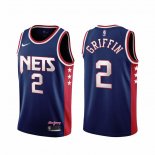 Maillot Brooklyn Nets Blake Griffin NO 2 Ville 2021-22 Bleu