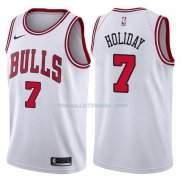 Maillot Chicago Bulls Justin Holiday Association 2017-18 7 Blancoo