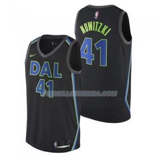 Maillot Dallas Mavericks 41 Ciudad 2017-18 41 Noir