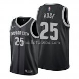 Maillot Detroit Pistons Derrick Rose Ville Noir