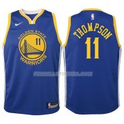 Maillot Enfant Golden State Warriors Klay Thompson 2017-18 Bleu