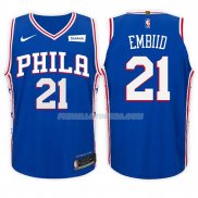 Maillot Basket Enfant Philadelphia 76ers Joel Embiid Icon 2017-18 21 Bleu
