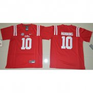 Enfants Maillot Basket NCAA Eli Manning 10 Rouge